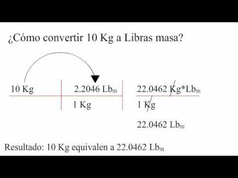 ¿Cómo convertir de kilogramos a libras masa? - YouTube