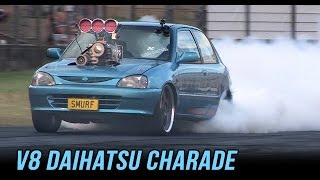 WILD V8 Daihatsu Charade burnout ~ SMURF