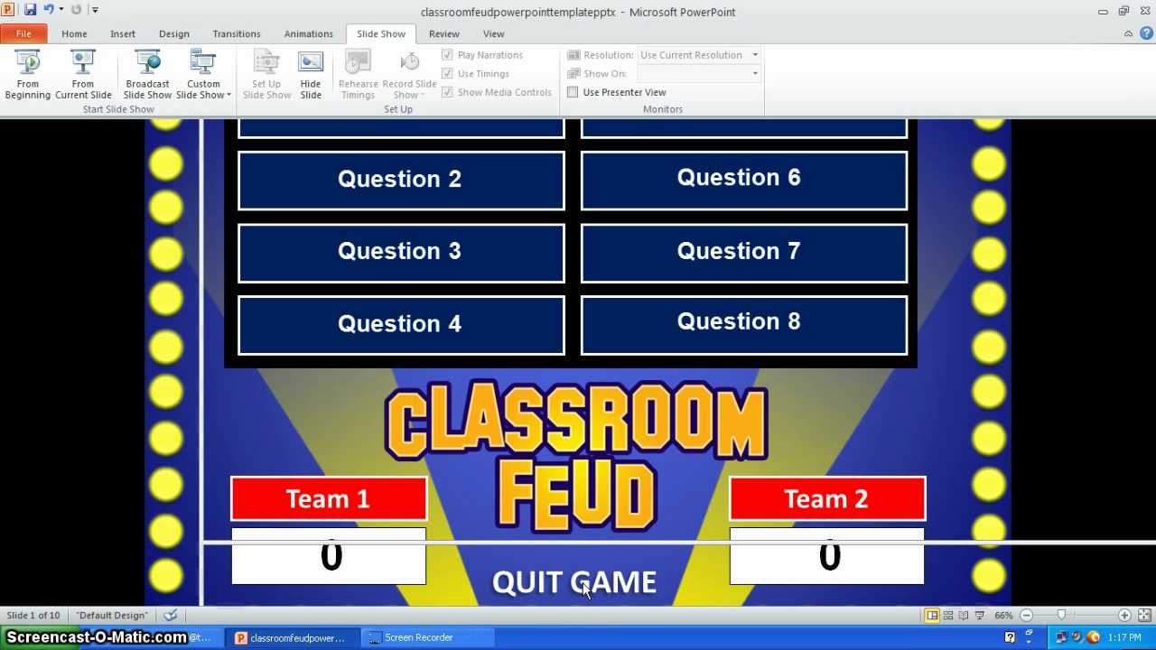 Family Feud PowerPoint Template YouTube