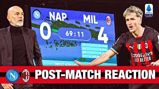Pioli and Saelemaekers | Napoli v AC Milan post-match reactions