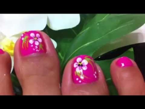 Cách vẽ móng chân đẹp hình hoa mai
