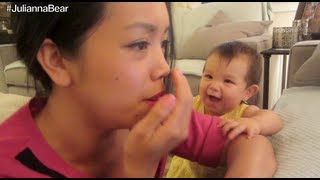 Baby imitates cough