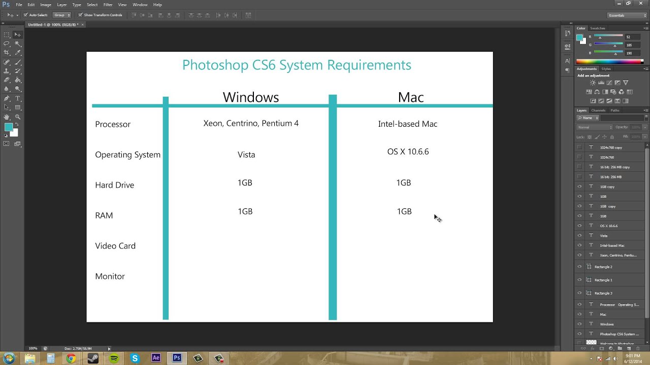 Adobe Photoshop Cs6 System Requirements Windows 10