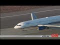 aeroplane wheel sideway during landing