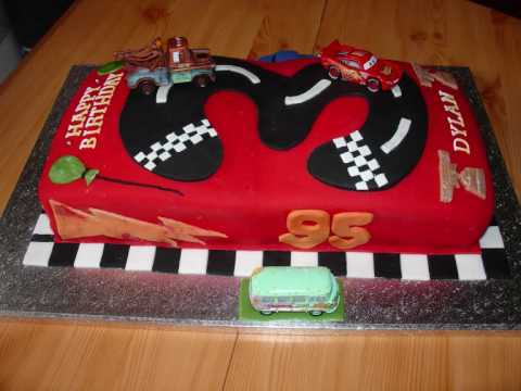 Disney Cars (Lightning McQueen) Cake - YouTube