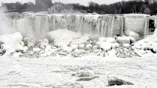 Ниагарский водопад замерз из-за аномальных холодов