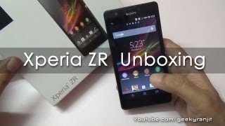 Sony Xperia ZR Water Proof Phone Unboxing & Overview