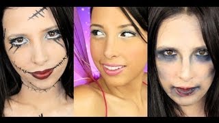 MAQUILLAJES FACILES para HALLOWEEN! 3 ideas!