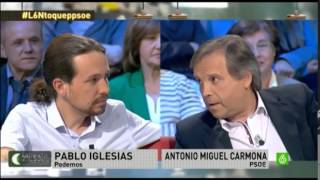 Juego sucio de Antonio Miguel Carmona contra Pablo Iglesias