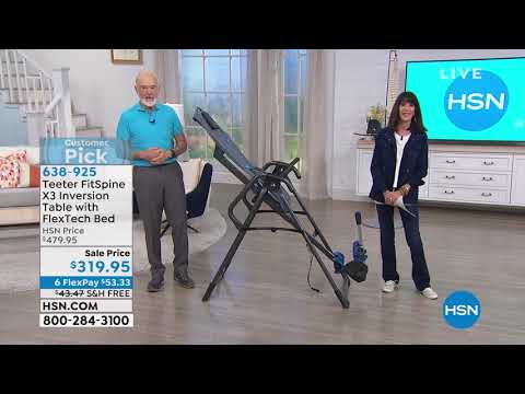 Teeter FitSpine X3 Inversion Table w/FlexTech Bed 10Ye...