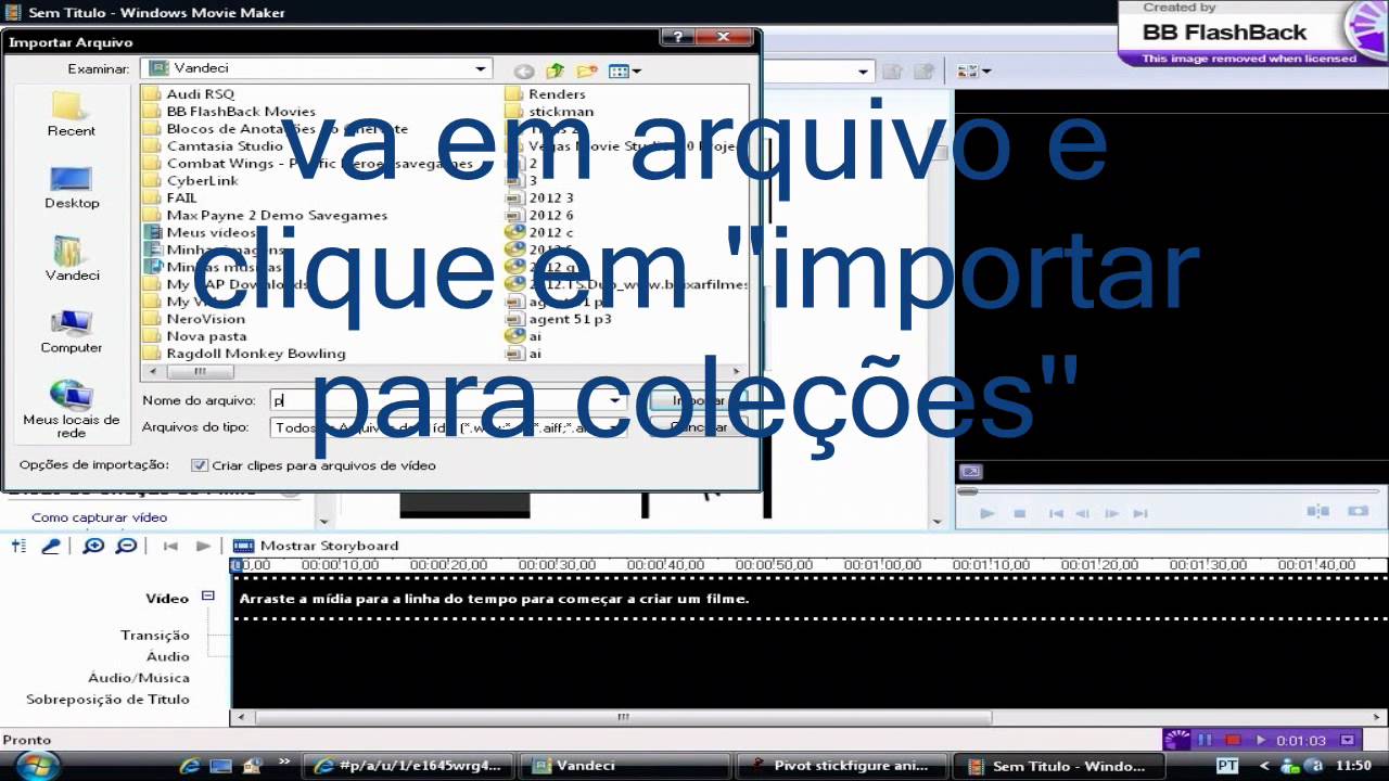 ... como colocar a animação do pivot no windows movie maker - YouTube