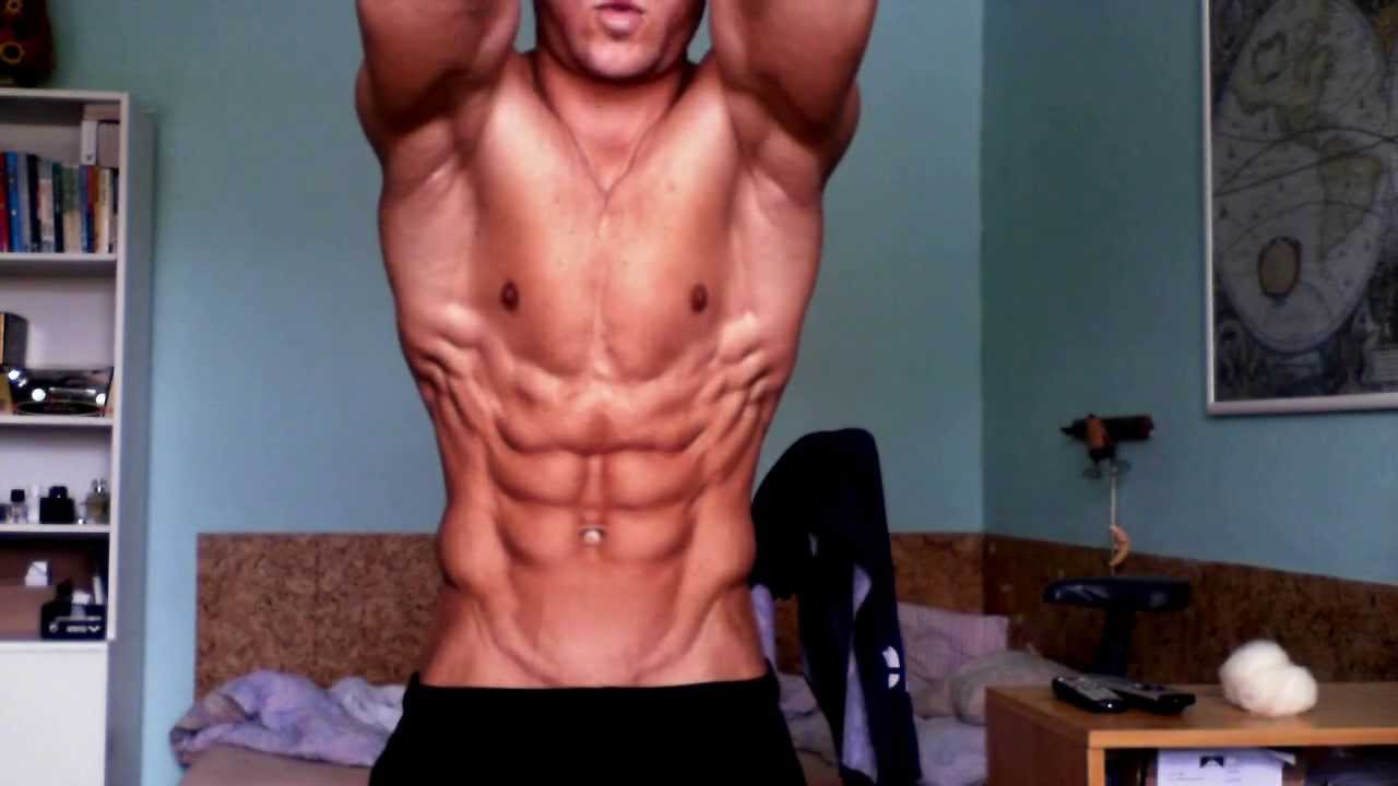 FLEXING SIX PACK ABS YouTube