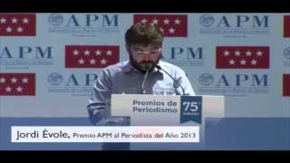 Jordi Évole en los premios de la APM