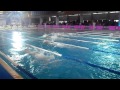 L'ambiance au bord de la piscine pendant une série du 200m nage libre le samedi matin