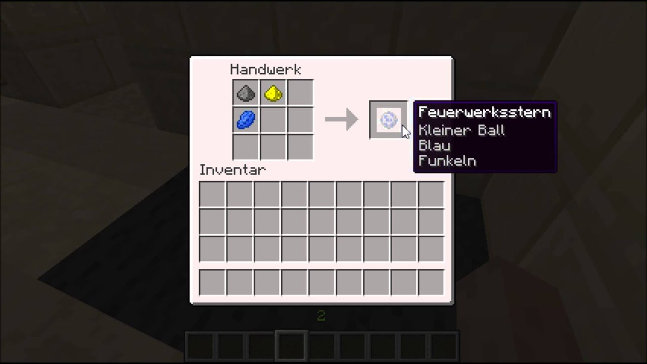 Minecraft Feuerwerksstern Craften - YouTube