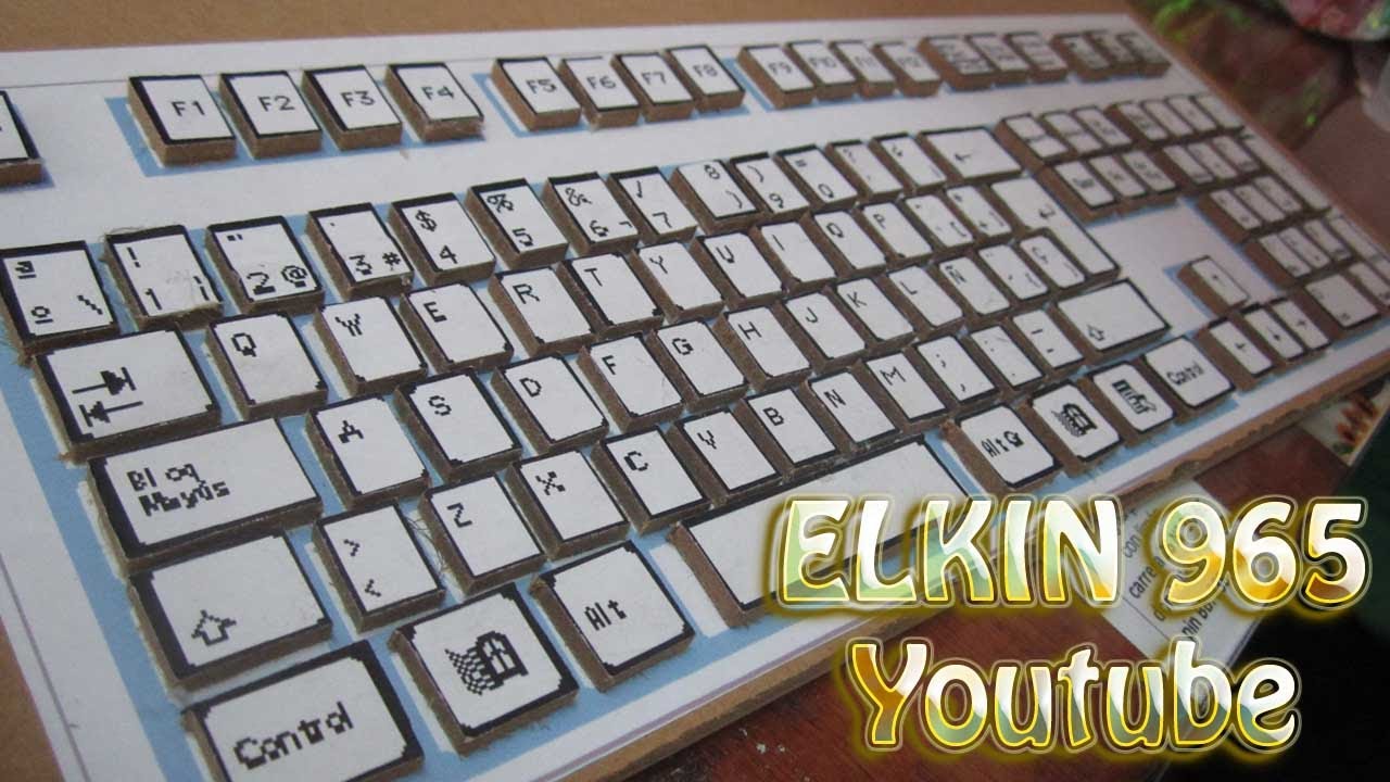 Como hacer un teclado de PC (tarea de colegio) - YouTube Como hacer un teclado de PC (tarea de colegio) - YouTube