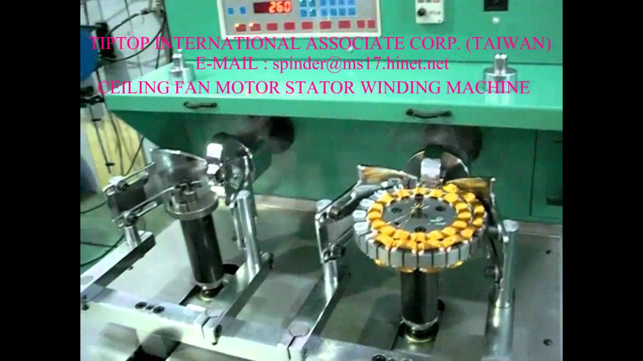 CEILING FAN MOTOR STATOR WINDING MACHINE.mp4 - YouTube