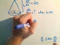 Related Rates #2 Using Cones