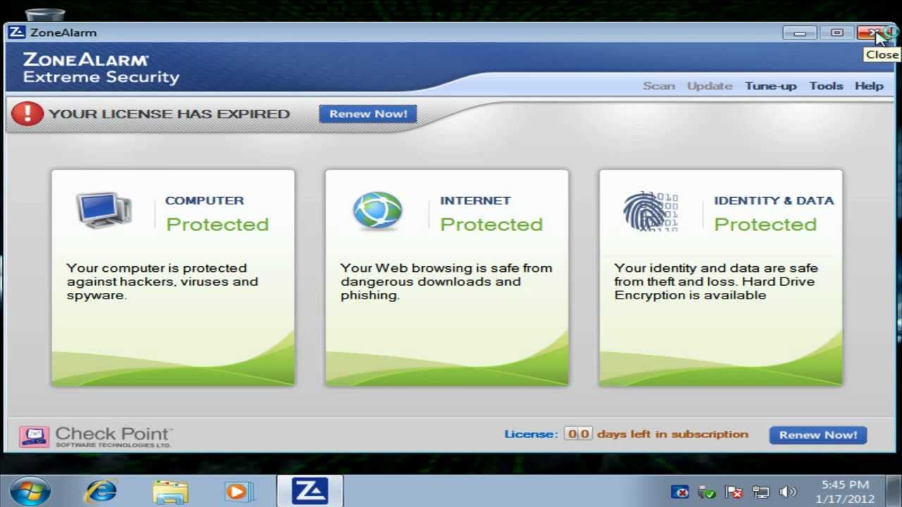 download zonealarm extreme security