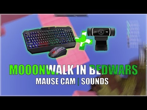 MOONWALK IN BEDWARS | MOUSE CAM & SOUNDS | BEDWARS #6