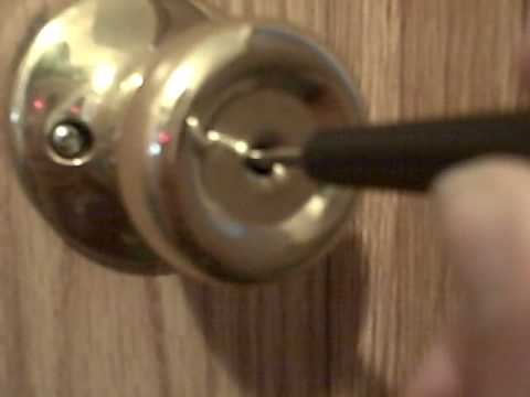 How to open a Bathroom door lock - YouTube