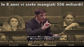 11/12/13 Alessio Villarosa, dichiarazione di voto. "In 8 anni vi siete mangiati 556 miliardi!"