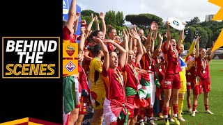 ⚽️ Cinque gol e consegna del Trofeo! 🏆🇮🇹??? | Roma 5-0 Fiorentina | AS Roma Women Tunnel Cam 2023-24