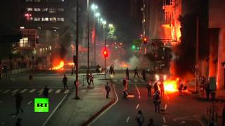 Забастовка профсоюзов в Бразилии закончилась столкновениями с полицией
