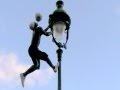 Brilliant street acrobat, Iya Traore, outside Sacré-Coeur in Paris