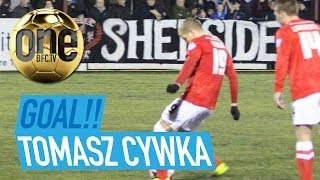 Tomasz Cywka Scores a Superb Freekick | Dundalk v Barnsley