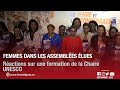 Femmes dans les assemblées élues : réactions sur une formation de la Chaire UNESCO