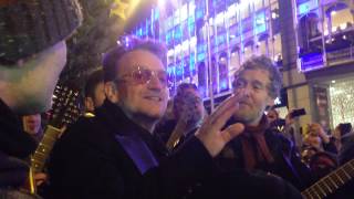 Bono - Grafton St Christmans Eve 2013