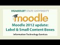 Moodle Label and Instructor Box