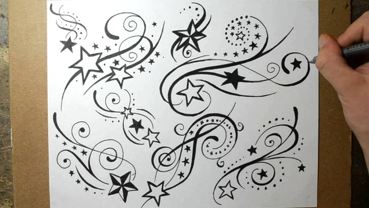 Shooting Star Tattoo Designs - Sketching Ideas - YouTube