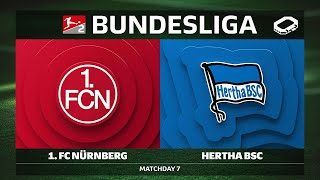 1. FC Nürnberg vs. Hertha BSC | Matchday 7 — Bundesliga 2 2025/26