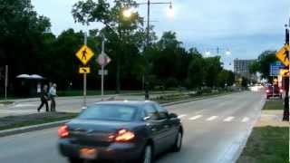 Safe crosswalks on College Avenue, Appleton, Wisconsin, USA