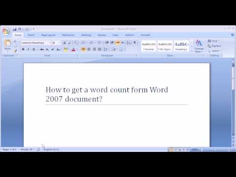 do a word count in microsoft word for mac 2011
