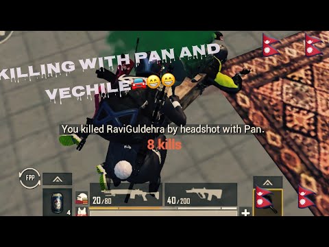 KILLING WITH PAN & CRUSHING WITH VECHILE |FUNNY GAMEPLAY|RECON GAMING|PUBG