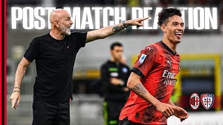 Coach Pioli and Tijjani Reijnders | Post-match reactions | AC Milan v Cagliari