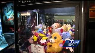 Toddler climbs into vending machine