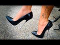 pin-up girl in metal heels stilettos #pink #fashionstyle