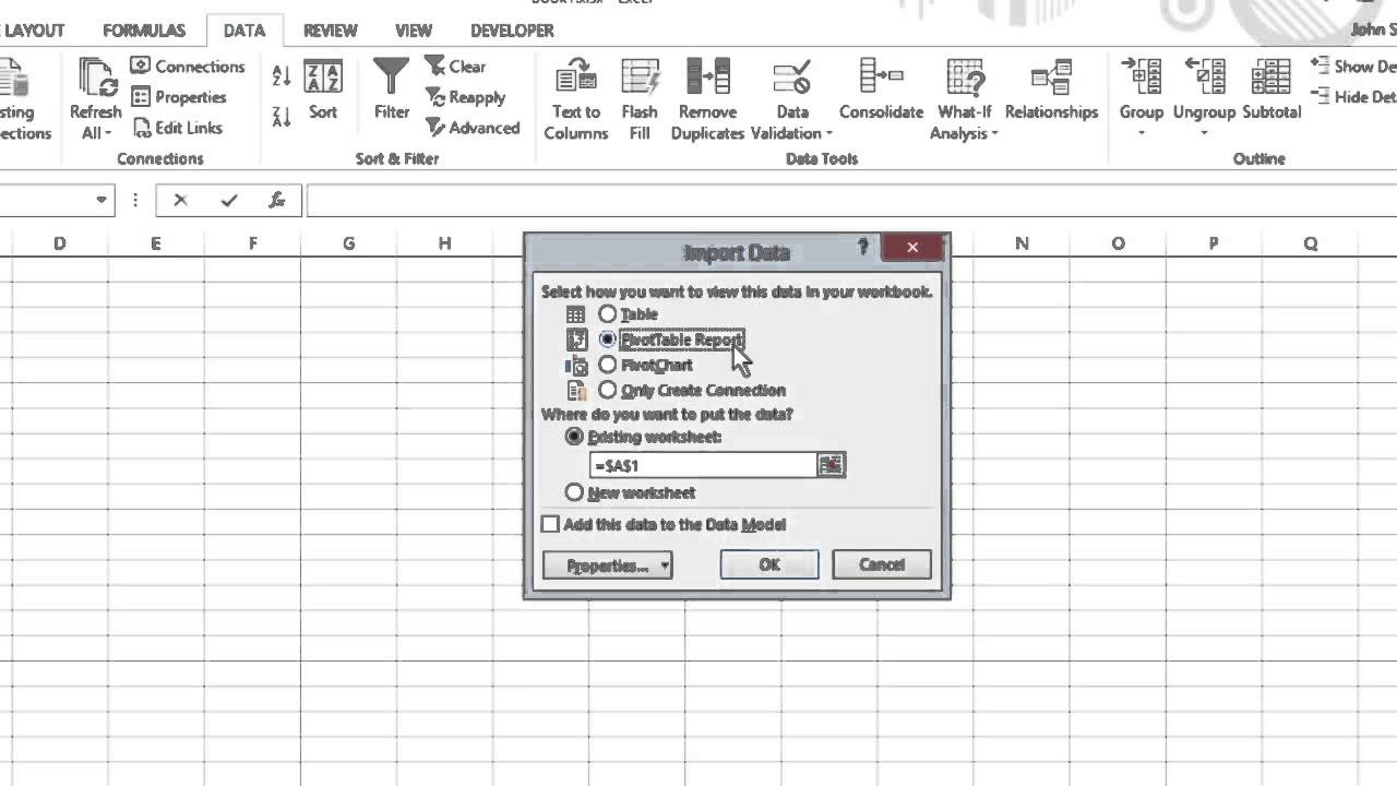 import data from excel to excel using macro