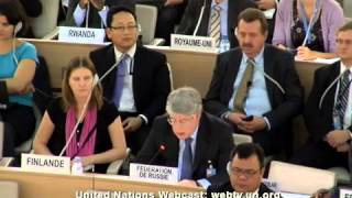 А.Бородавкин - выступление на сессии Совета ООН по правам человека (англ.)