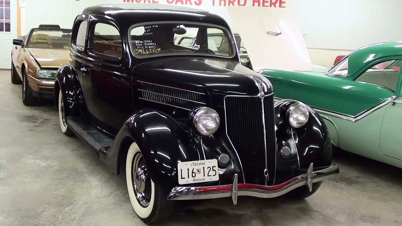 1936 Ford 2dr Sedan Flathead V8 - Nicely Restored Original - YouTube