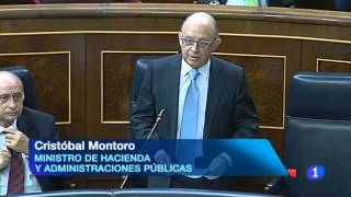 Cristóbal Montoro y el crecimiento moderado de los salarios en el Telediario 2 de TVE (9 de octubre)