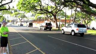 Japanese Emperor's motorcade on Oahu