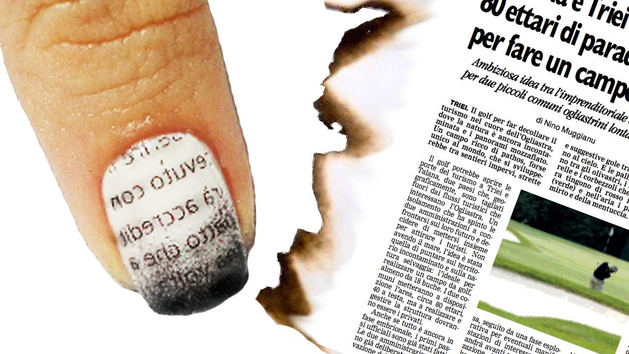 Nail Art Tutorial Giornale Bruciato Burnt Newspaper Nails On The Hunt