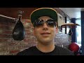 Andre Berto Sparring Trash Talker Makes Headgear Fly off - EsNews Boxing