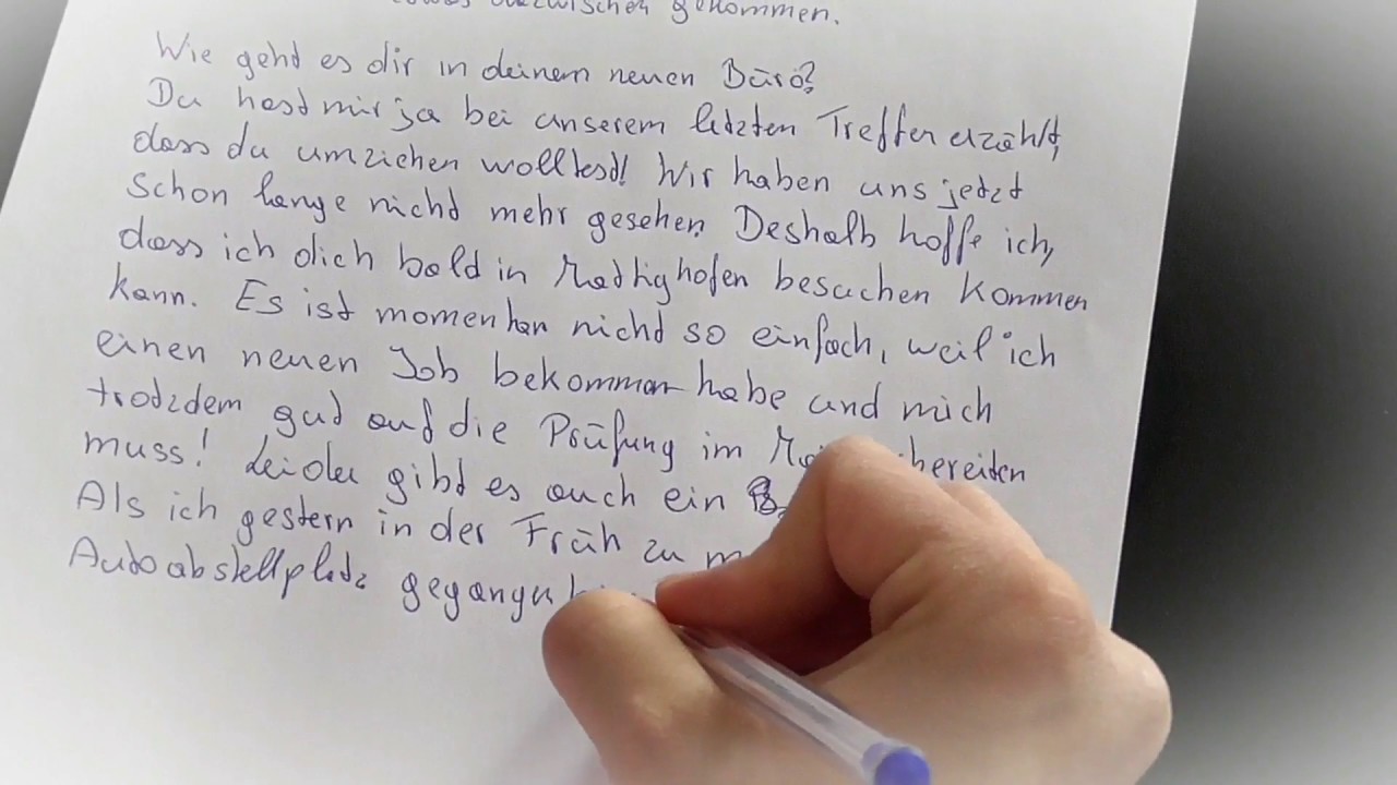 Deutsch Prüfung Brief B 1 Und A 2 Schreiben 2 Private Briefe