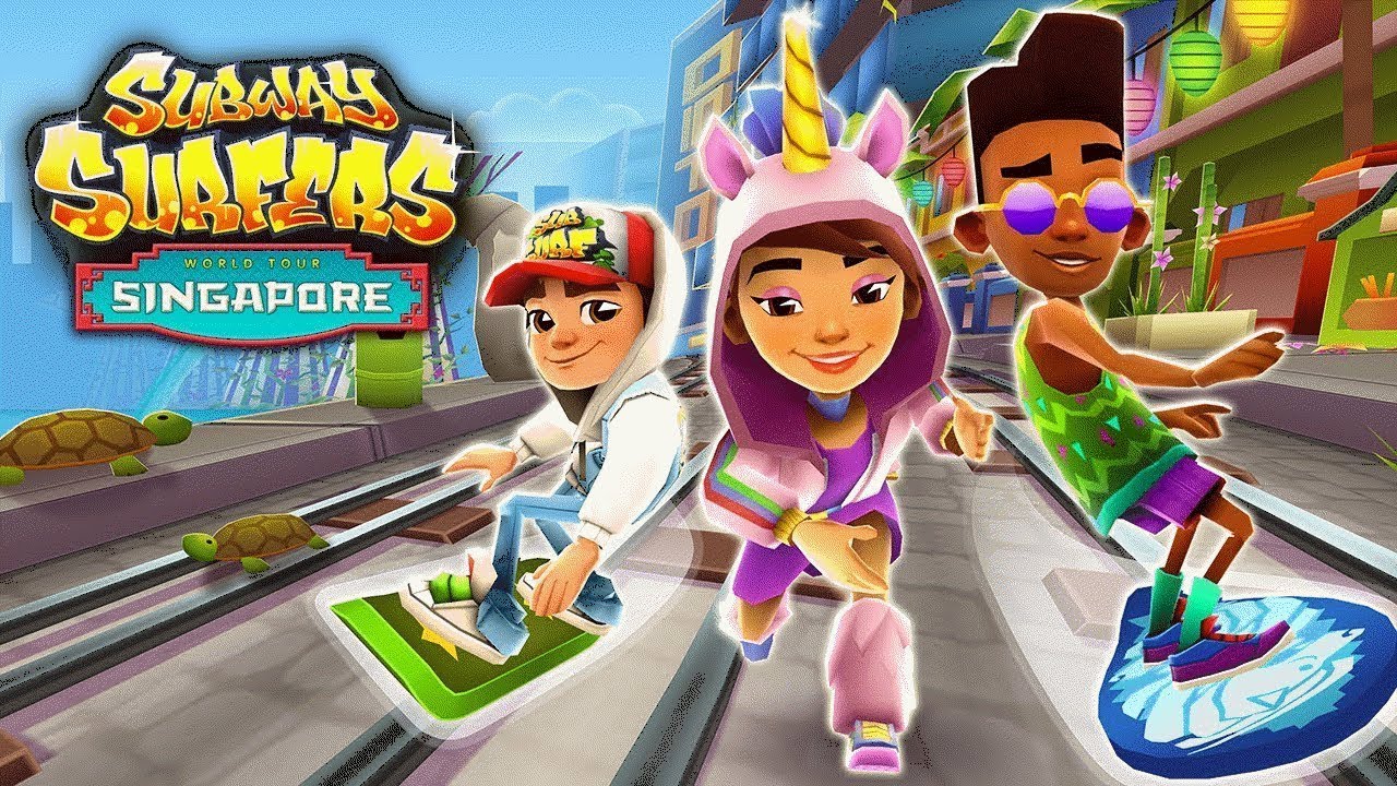 Subway Surfers World Tour Singapore New Runner Jia And Lion Board Subway Su...